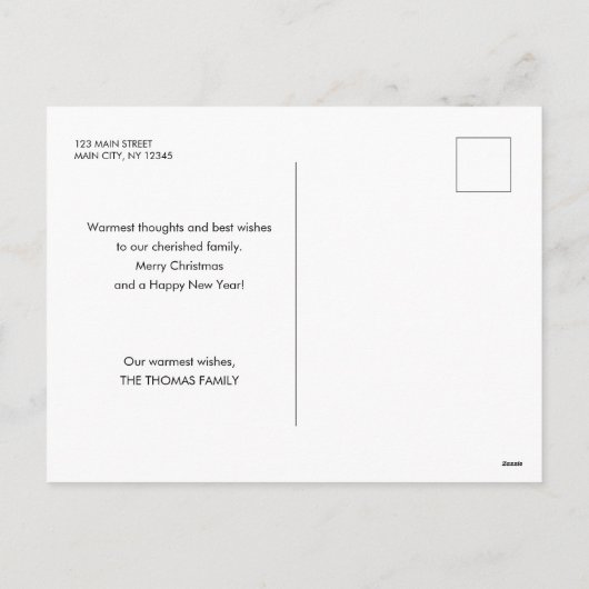 Minimalistisch Frohe Weihnachten Einfaches Rotes F (Rückseite)