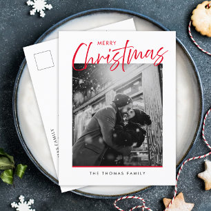 Minimalistisch Frohe Weihnachten Einfaches Rotes F