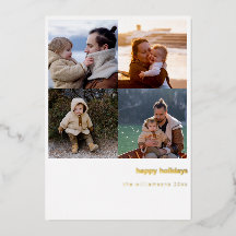 Minimalistisch Frohe Weihnachten Fett 4 Foto Grid 