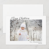 Minimalistisch Frohe Weihnachten Foto (Vorne/Hinten)