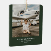 Minimalistisch Frohe Weihnachten Foto Keramikornament (Rechts)