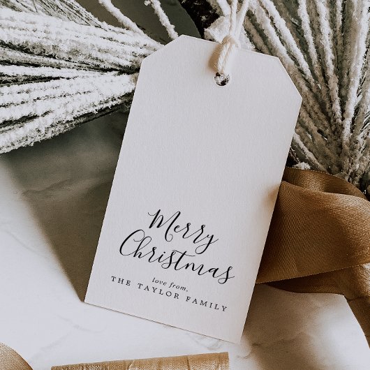 Minimalistisch frohe Weihnachten Geschenkanhänger