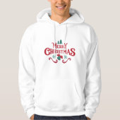 Minimalistisch frohe Weihnachten Hoodie (Vorderseite)