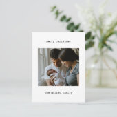 Minimalistisch frohe Weihnachten mit Foto (Stehend Vorderseite)