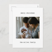 Minimalistisch frohe Weihnachten mit Foto (Vorne/Hinten)