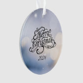 Minimalistisch frohe Weihnachten Ornament (Vorderseite)