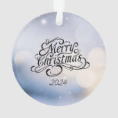 Minimalistisch frohe Weihnachten Ornament (Rückseite)