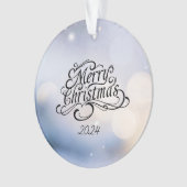 Minimalistisch frohe Weihnachten Ornament (Vorderseite)