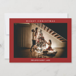 Minimalistisch Frohe Weihnachten Rotes Foto