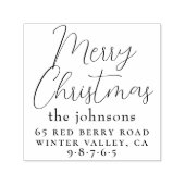 Minimalistisch frohe Weihnachten und Serif-Rücksen Permastempel (Design)