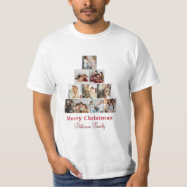Minimalistisch frohe Weihnachts-Fotocollage T - Sh T-Shirt