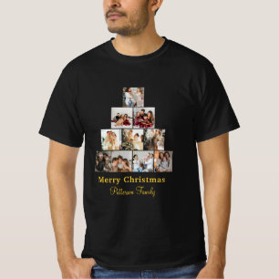 Minimalistisch frohe Weihnachts-Fotocollage T - Sh T-Shirt