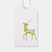 Minimalistisch Frohe Weihnachts-Goldrinder Geschenkanhänger (Rückseite)