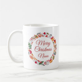 Minimalistisch Frohe Weihnachts-Wreath-Nana-Gesche Kaffeetasse