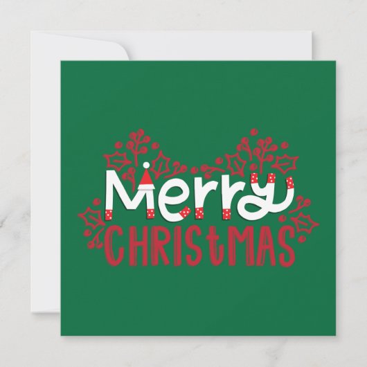 Minimalistisch frohe Weihnachtsfirma Weihnachten (Vorderseite)