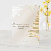 Minimalistisch Frohe Weihnachtskarte Karte (Gelbe Blume)