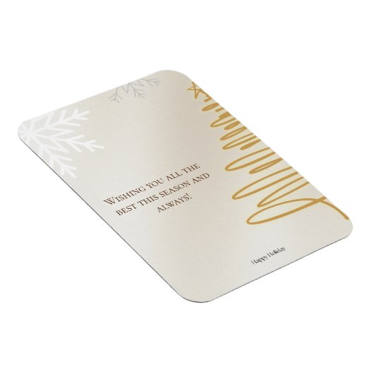 Minimalistisch Frohe Weihnachtskarte Magnet (Rechte Seite)