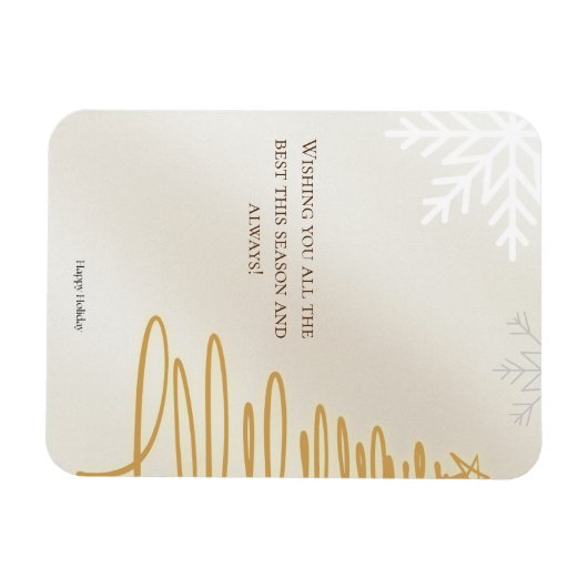 Minimalistisch Frohe Weihnachtskarte Magnet (Horizontal)