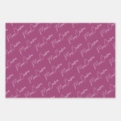 Minimalistisch Frohe Weihnachtsschrift Lila Geschenkpapier Set (Vorderseite 2)