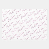 Minimalistisch Frohe Weihnachtsschrift Lila Geschenkpapier Set (Vorderseite)