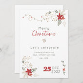 Minimalistisch frohe Weihnachtsverkäufen, glücklic Einladung (Vorne/Hinten)