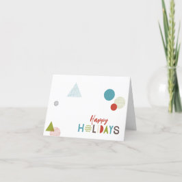 Minimalistisch fröhliches farbiges geometrisches G Feiertagskarte