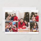 Minimalistisch fünf Foto frohe Weihnachten (Vorderseite)