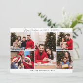 Minimalistisch fünf Foto frohe Weihnachten (Stehend Vorderseite)