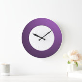Minimalistisch für alle FarbNo-Ziffern auf Lila Ra Große Wanduhr (Zuhause)