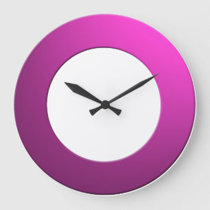 Minimalistisch für alle FarbNo-Ziffern auf rosa Ra Große Wanduhr
