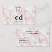 Minimalistisch für das Logo aus weißem Rosengold Visitenkarte (Vorne/Hinten)