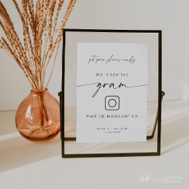 Minimalistisch für Gram-Zeichen | Hochzeitstag Poster