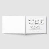 Minimalistisch für immer in unserem Hearts-Gedenkf Gästebuch (Voll)