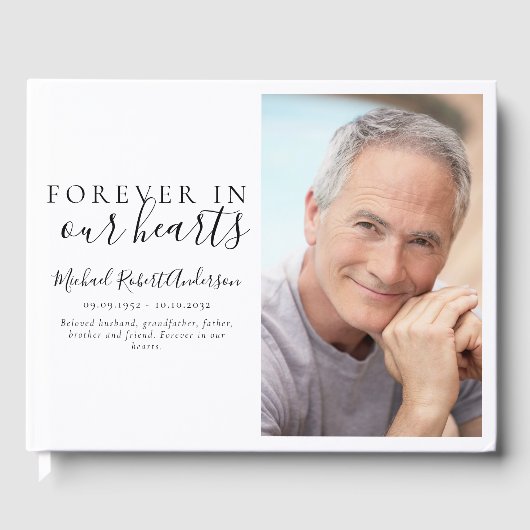 Minimalistisch für immer in unserem Herzen Foto Be Gästebuch (Vorderseite)