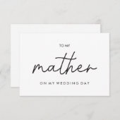 Minimalistisch für meine Mutter auf meiner Hochzei (Vorne/Hinten)