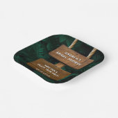 Minimalistisch Garden Brautparty Fern Blätter Nied Pappteller (Gewinkelt)