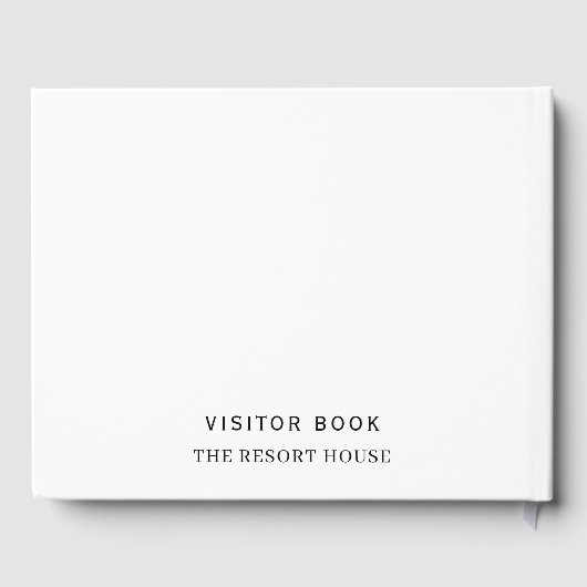 Minimalistisch | Gästebuch für Ferien (Rückseite)
