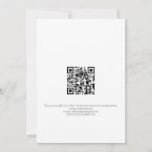 Minimalistisch Gay LGBGQ QR Code Blumenhochzeit Einladung (Rückseite)