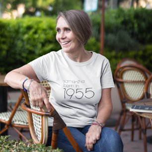 Minimalistisch Geboren 1955 70. Geburtstagsparty T-Shirt