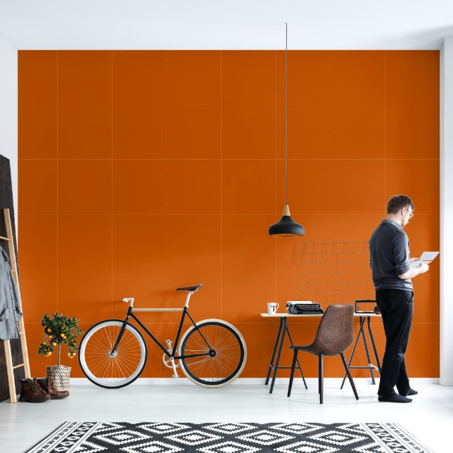 Minimalistisch gebranntes orangefarbenes schlichte tapete (Wohnbereich)