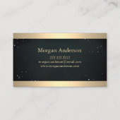 Minimalistisch gebürstetes Gold Visitenkarte (Rückseite)
