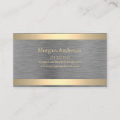 Minimalistisch gebürstetes Gold Visitenkarte (Rückseite)