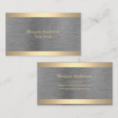 Minimalistisch gebürstetes Gold Visitenkarte (Vorne/Hinten)