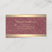 Minimalistisch gebürstetes Gold Visitenkarte (Rückseite)