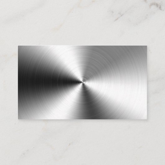 Minimalistisch gebürstetes Metall Moderne Elegant Visitenkarte (Rückseite)