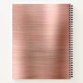 Minimalistisch gebürstetes Metall Rose Gold Modern Notizblock (Rückseite)