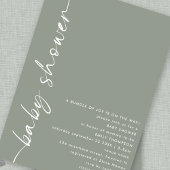 Minimalistisch gedrehte Kalligraphiebeutel Kinderd Einladung