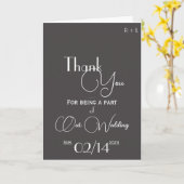 Minimalistisch geklappte Dankeschön-Karte Karte (Gelbe Blume)