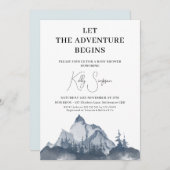 Minimalistisch Gelassen Erlebnis Begin Baby Dusche Einladung (Vorne/Hinten)