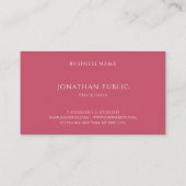 Minimalistisch-gelb-braun-rotes modernes einfaches visitenkarte (Rückseite)